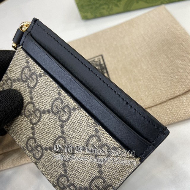 Gucci專櫃古馳最新款Emblem系列飾包帶卡片夾零錢包 jh2408型號：819121